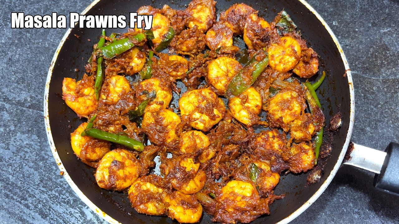 Spicy Prawns Fry Recipe | Masala Prawns Recipe