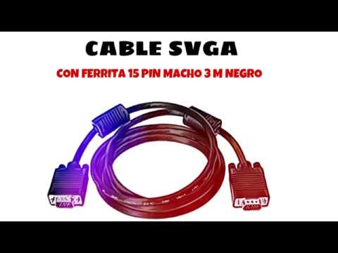 Video de Cable SVGA con ferrita 15 pin macho 3 M Negro