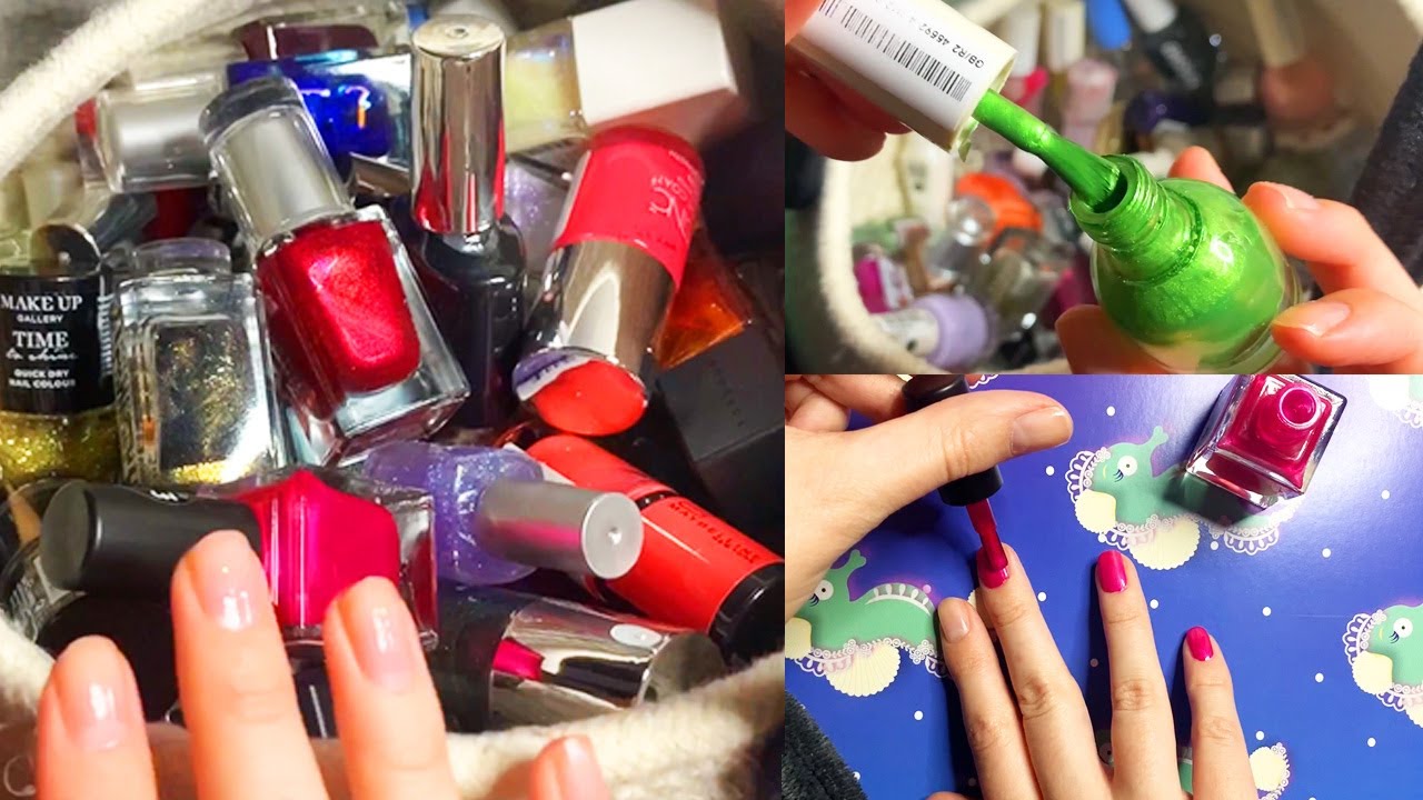 ASMR Nail Varnish Collection + Painting (Whispered)