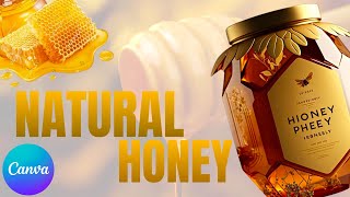 How to Create a Honey Animation Video Ad in Canva |Canva Animation Tutorial🍯😱