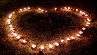 Heart Of Burning Candles Outdoor Candlelight Romantic Ambience Video Only 10 Hours