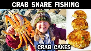 Dungeness Crab Snare Fishing on the Columbia River (Catch &amp; Cook Crab Cakes)