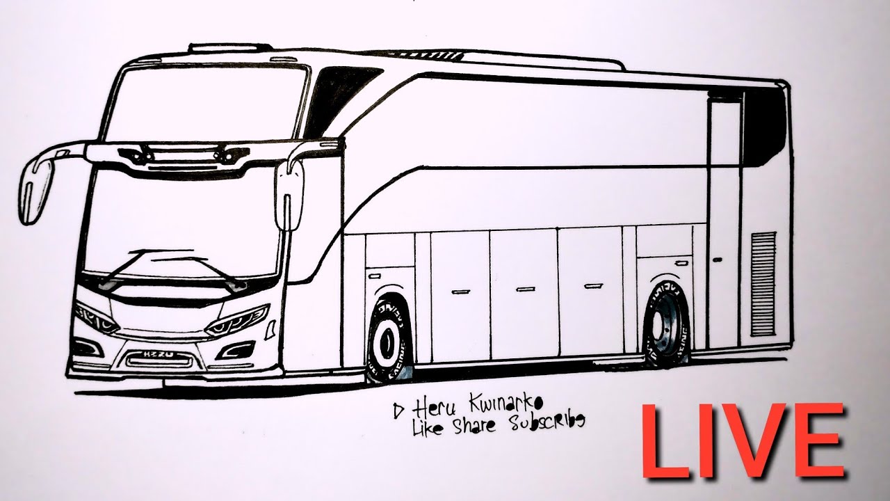 Menggali Dunia Sketsa: Eksplorasi Visual Bus Pariwisata