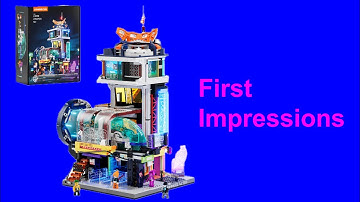 LUMIBRICKS L9098 Cyberpunk Floating Train station first impressions 