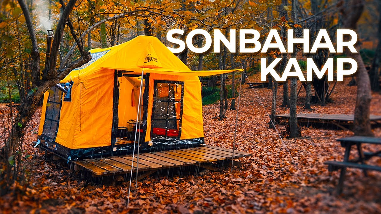 Tek Başına Şişme Çadırlı Sobalı Kamp | Yalova Erikli Şelale’de Sonbahar Keyfi