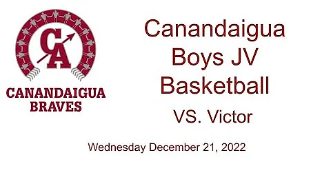 Canandaigua Boys JV Basketball VS. Victor 12/21/22