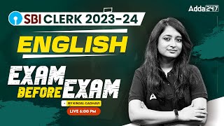 SBI Clerk 2023 | SBI Clerk Prelims Exam Before Exam | SBI Clerk English Tricks by Kinjal Gadhavi