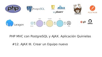 12 php MVC con postgreSQL y AJAX. Aplicación Quinielas. Crear un Equipo nuevo