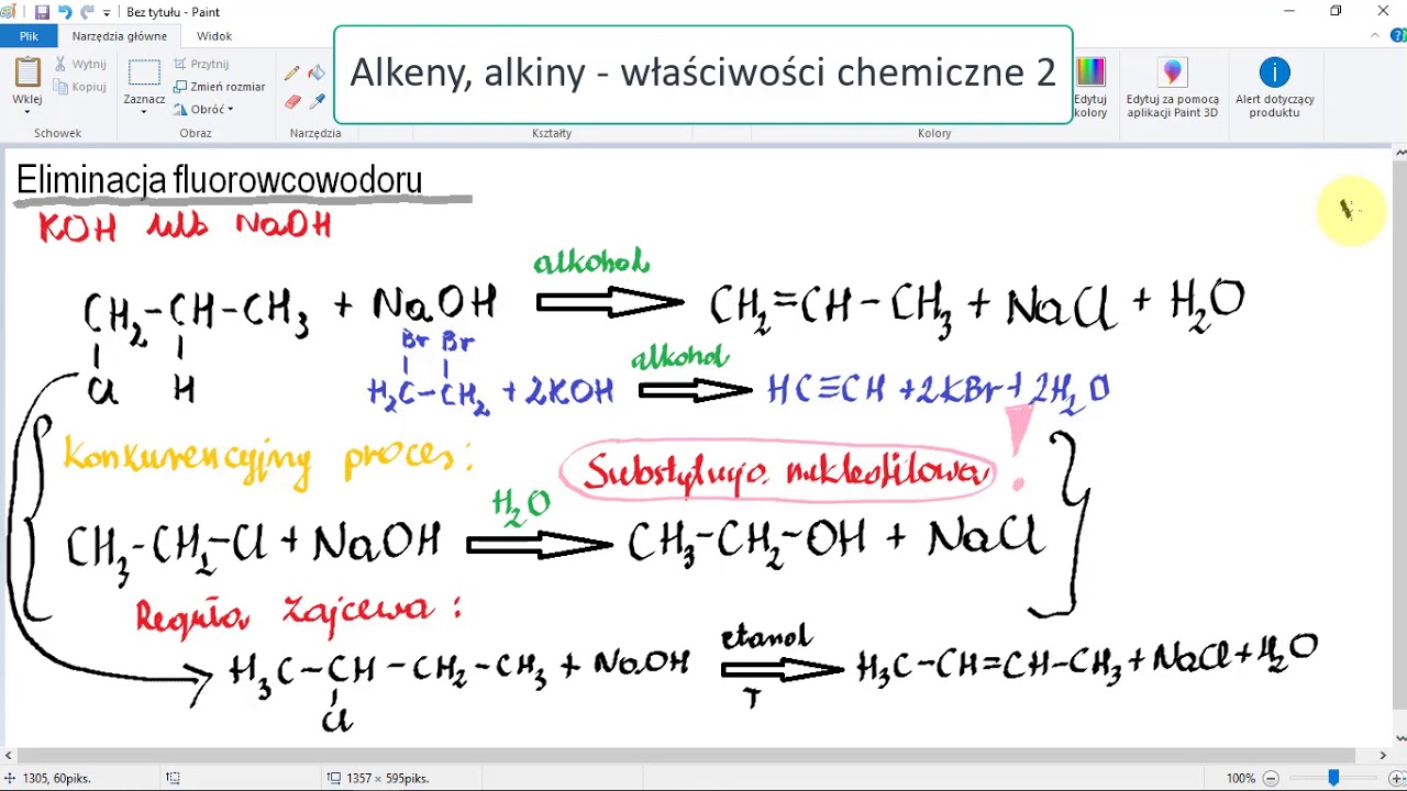 Alkany Alkeny Alkiny Sprawdzian Liceum Pdf Alkeny, alkiny - reakcje. Eliminacja.właściwości chemiczne 2 - YouTube