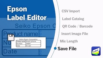 파일 저장 ｜ Epson Label Editor