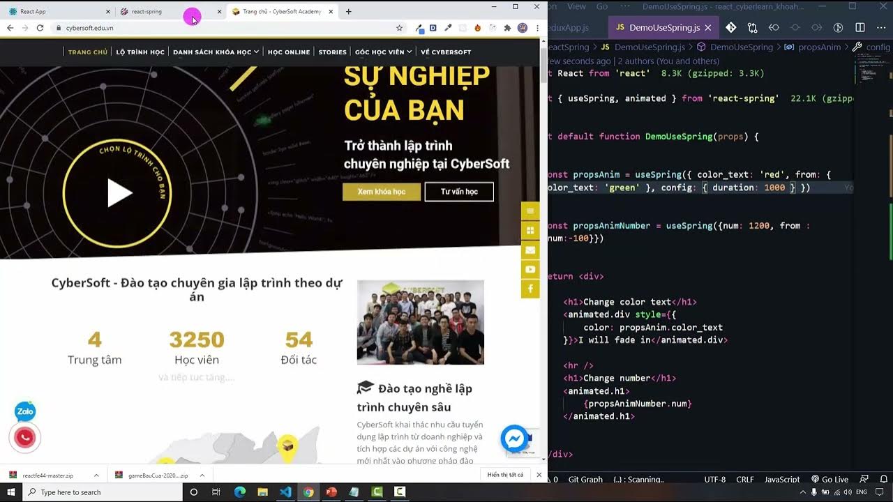 (ReactJs) 89 React spring animation useSpring (tt) - YouTube