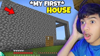 FINALLY I MADE MY FIRST HOUSE IN MINECRAFT 🔥