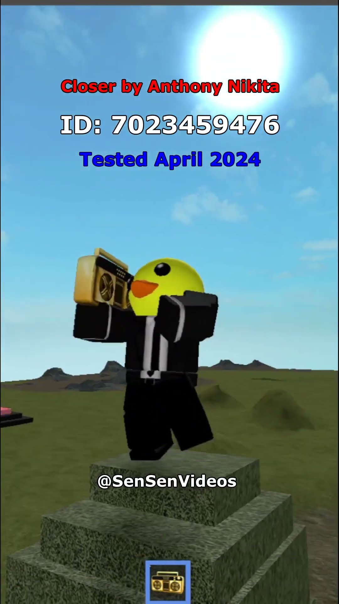 Working Roblox Music ID Code For The Song Closer By Anthony Nikita Oar2 