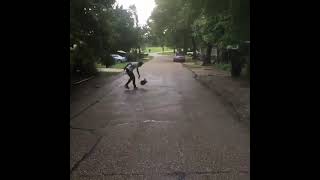 NBA YOUNGBOY Shoots His Gun While Riding A Skatebored On His Street