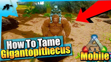 Ark Mobile| How To Tame A Gigantopithecus Solo(Easy!)| iOS/Android Total Beginner