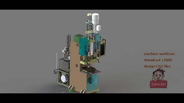 20 ton vertical injection molding machine-industrial 3D model : machine-world.net P380