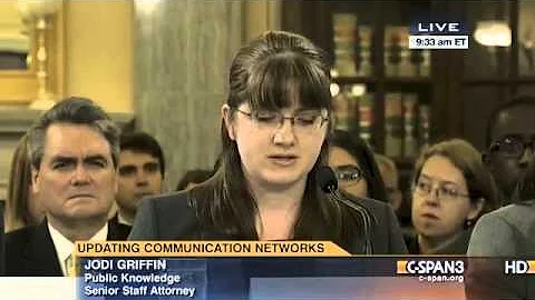 Jodie Griffin Testifies at Senate Hearing on IP Tr...