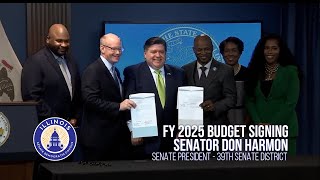 Senate President Don Harmon Speaks at Signing of FY 2025 Budget