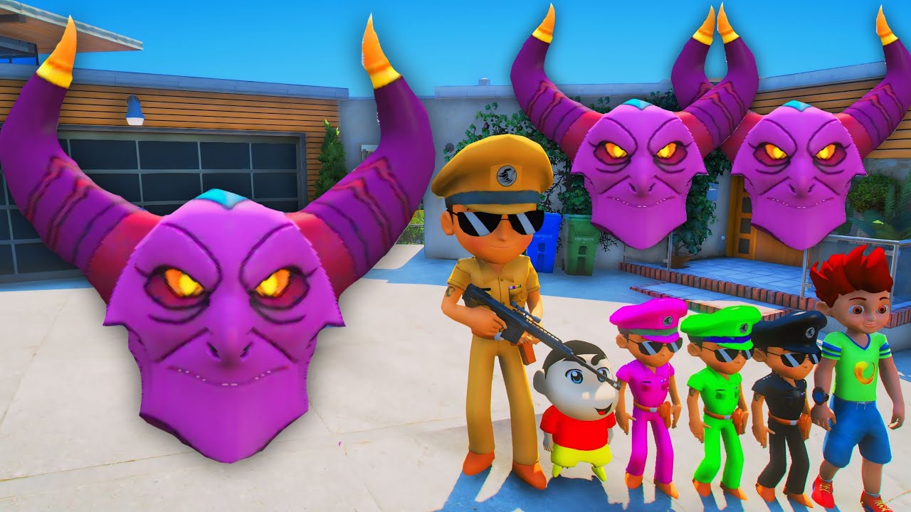 Kaal Face Villain Little Singham In Gta 5 😱 | Little Singham Cartoon 😭