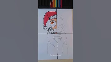 Drawing QUEENIE from TADC in 4 Different Art Styles with Posca Markers!Part 1 (Xmas Edition) #shorts