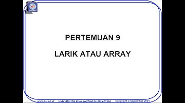 P9 - Larik atau Array