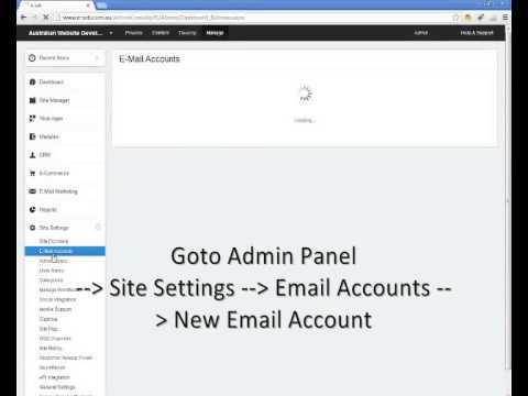 How to Create Email Account on Business Catalyst