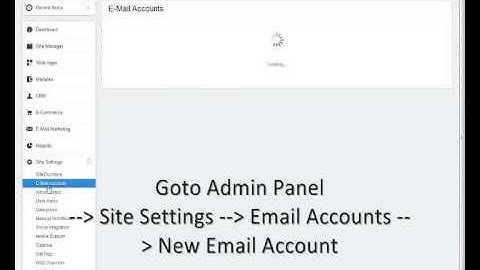 How to Create Email Account on Business Catalyst