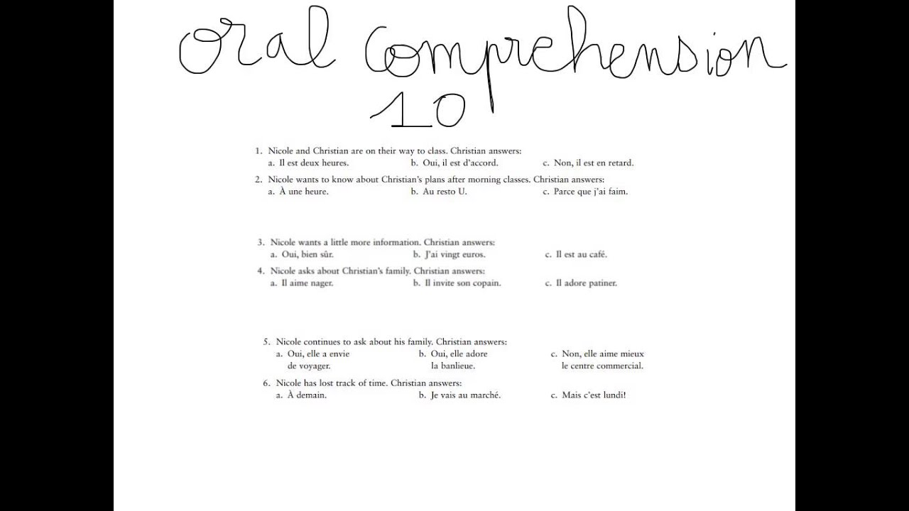 Oral Comprehension 10 YouTube oral-comprehension-10-youtube