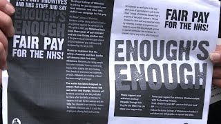 British healthcare workers protest for pay in London
