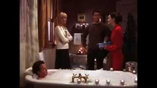 Friends- Everybody interrupts Chandler's bath