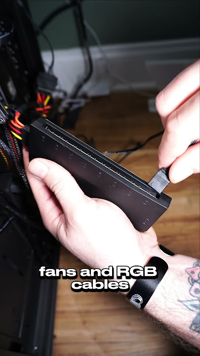 Installing a fan/rgb hub in your PC! #pcbuild #pcgaming #gamingpc #gaming #pc #pctips #shorts