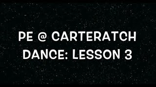 PE  Dance Lesson 3: Pathways