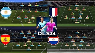 SELECCIONES ACTUALIZADAS en DLS 24 ✅ +25 Países Actualizados en Dream League Soccer 2024 💯 🌎