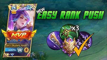 EASILY!! PUSH YOUR RANK WITH NEW HANABI BUILD🔥 (Must Try) HANABI TOP 1 GLOBAL BUILD & EMBLEMS ~MLBB