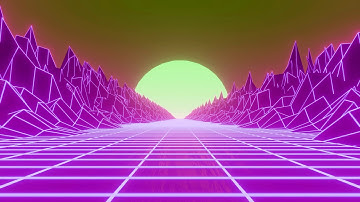 Purple Retro Grid 3D Loop | 4K Royalty-Free Background Video