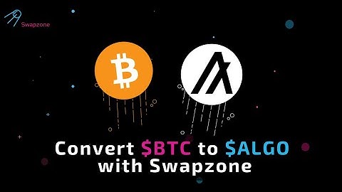 How to swap BTC to ALGO - Bitcoin to Algorand exchange guide