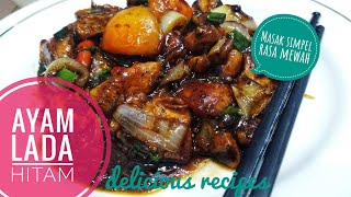 RESEP AYAM LADA HITAM || CARA MASAK AYAM PALING MUDAH & ENAK. 