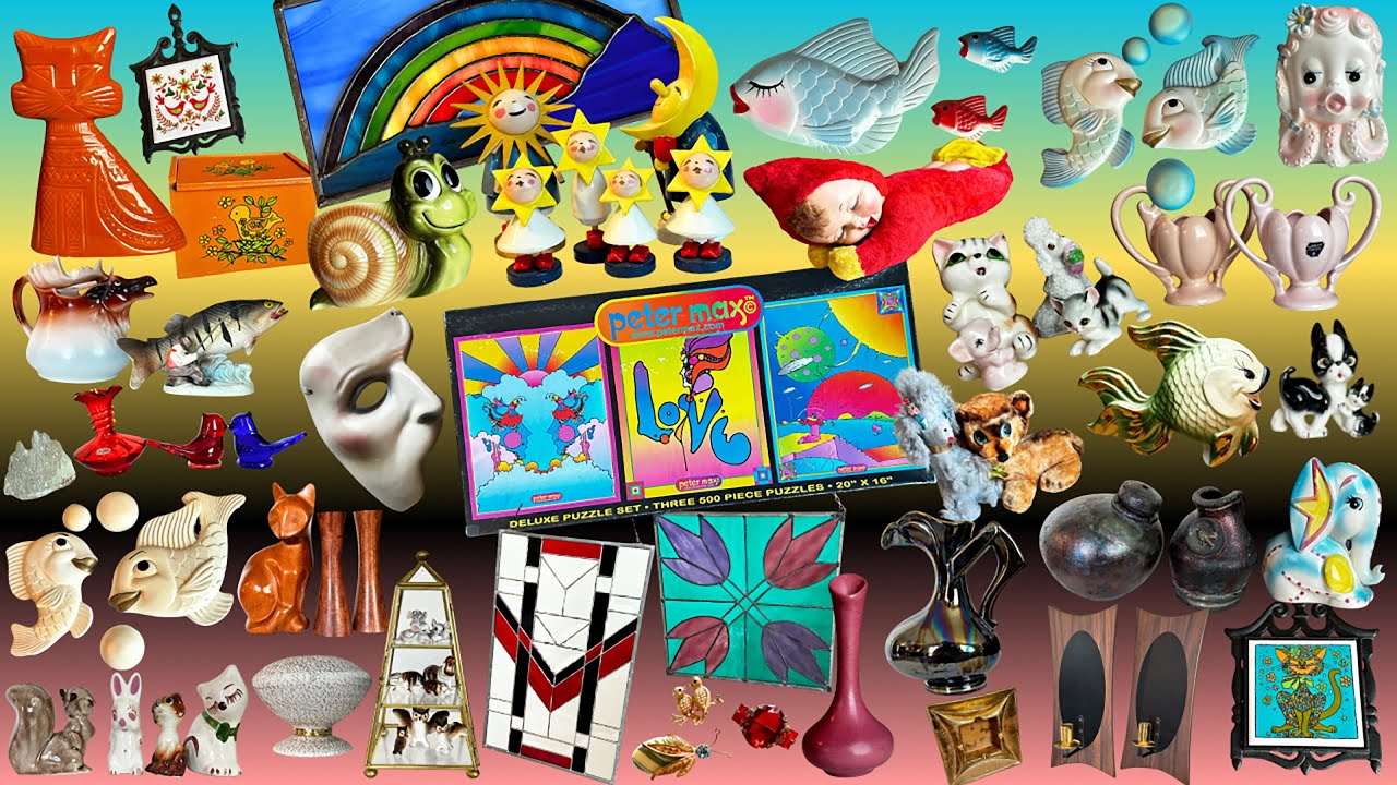 Vintage Variety LIVE SALE | Kitsch, Toys, MCM, Pottery, Folk Art, Miniatures & MORE | Sun. 9.8 8pm E