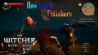 The Witcher 3 Wildhunt How to do special executions or Finishers🗡🤩