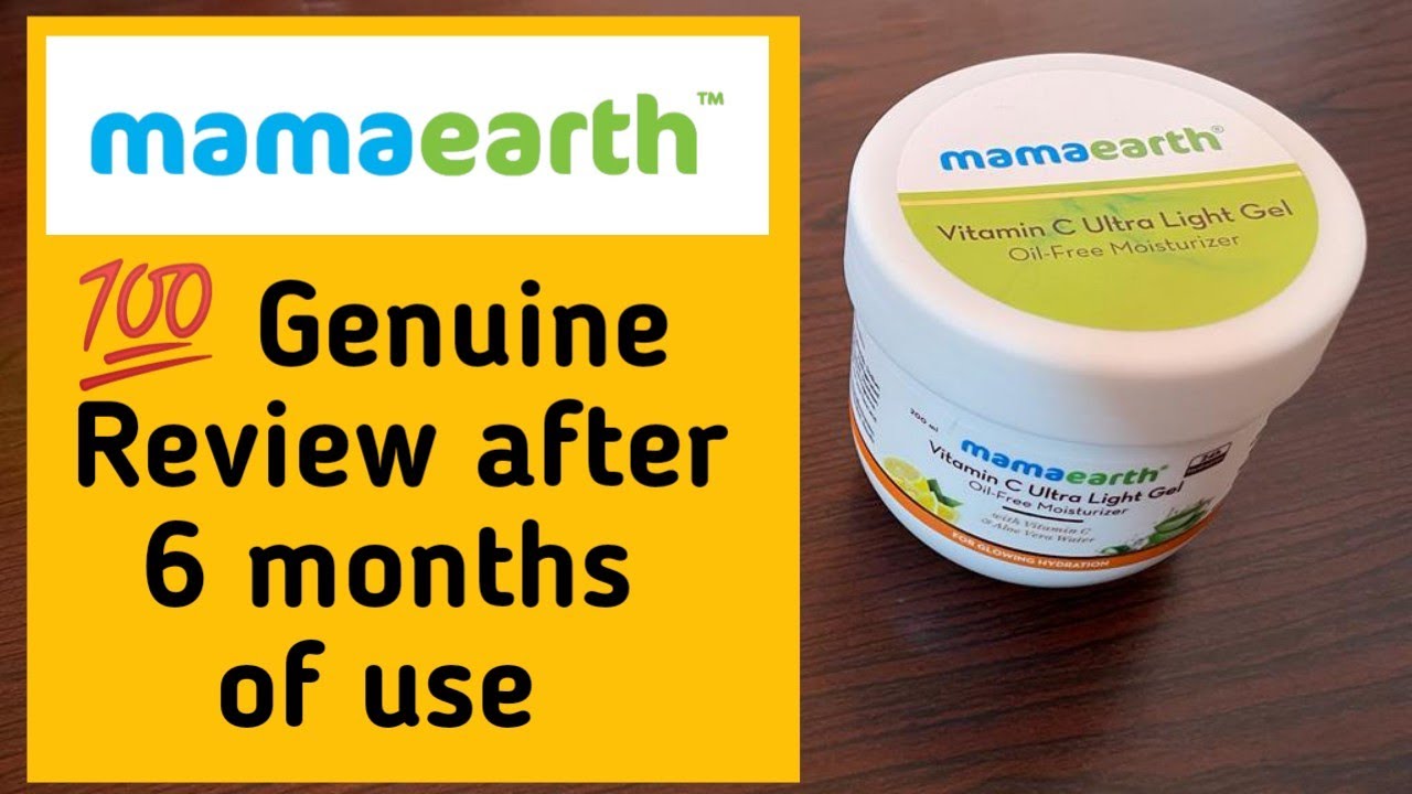 mamaearth vitamin c ultra light gel oil free moisturiser REVIEW