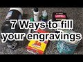 How to fill your engravings with paint, epoxy resin, glue and More! - Woodworking tutorial