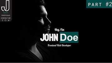 How To Create A Complete Personal Portfolio Website Just using HTML And CSS | Pure HTML And CSS  #2