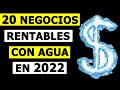 20 Ideas de Negocios Rentables con AGUA (Con o Sin INVERSIÓN)