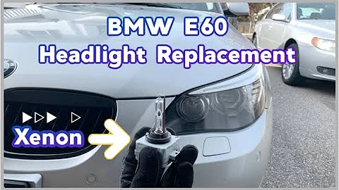 BMW E60 / E61 Headlight Bulb Replacement DIY (Bi-Xenon LCI) 528i 530i 535i 545i 550i