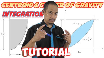 Statics Tutorial - Ch. 9: Centroid, Center of Mass, Center of Gravity - Calculation by Integration