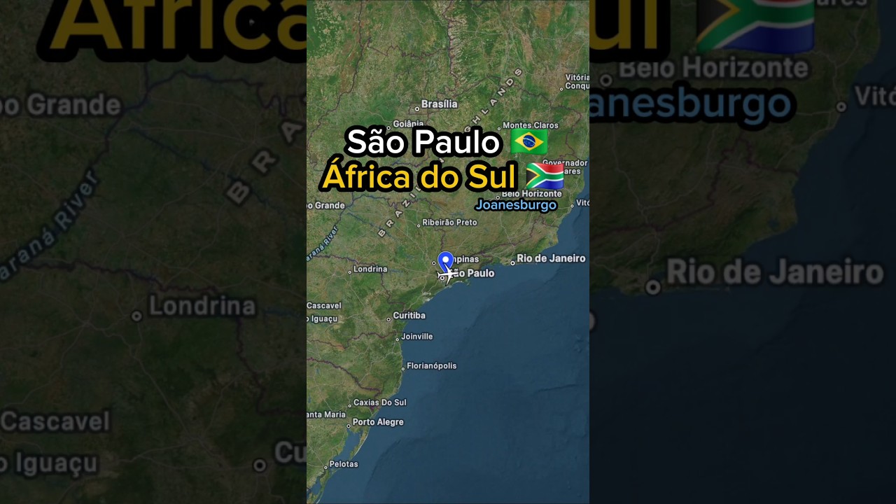 São Paulo - África do Sul 🇿🇦 8:30 Horas de voo ✈️