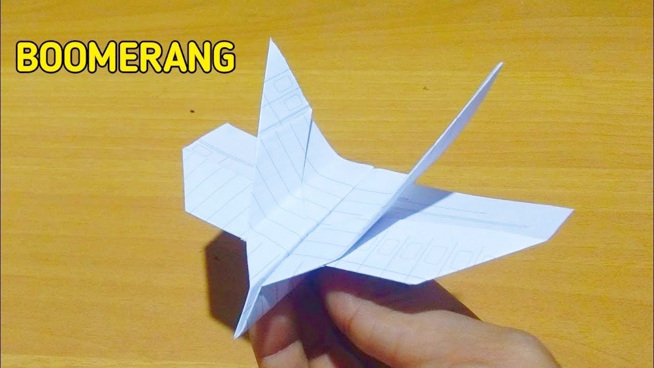 Оригами из бумаги самолет бумеранг схема