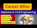 career after diploma in civil engineering | CIVIL DIPLOMA Ke Baad Kya Kare | Civil Engineering