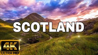 FLYING OVER SCOTLAND (4K UHD) - AMAZING BEAUTIFUL SCENERY &amp; RELAXING MUSIC