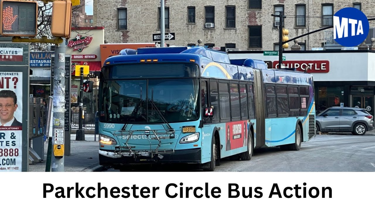 MTA Bus Action at the Parkchester Circle Station